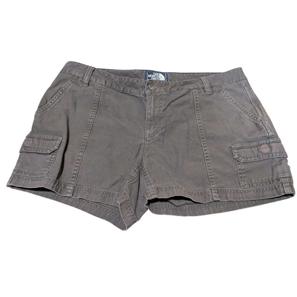 The North Face Cargo Shorts Womens 8 Gray California Heritage Hiking Utility